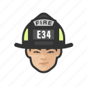 firefighter, asian, female, face, woman