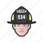 firefighter, white, male, face, man 