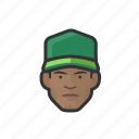 baseball cap, hat, black man, avatar