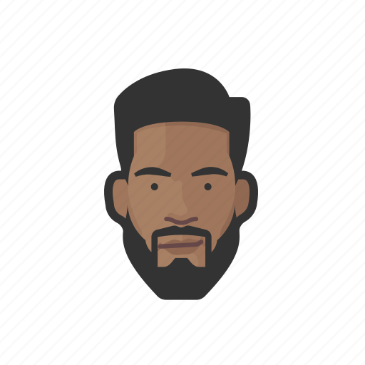 Hipster, beard, black man, avatar icon - Download on Iconfinder