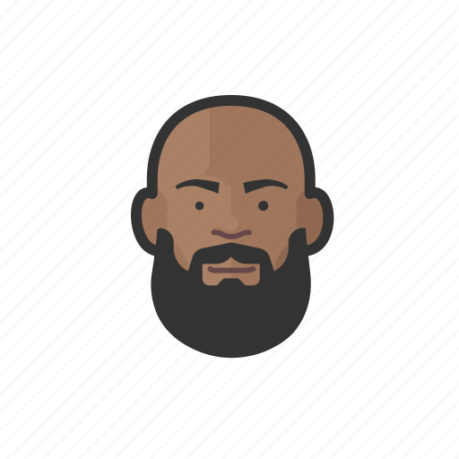 Man, avatar, black man, bald icon - Download on Iconfinder