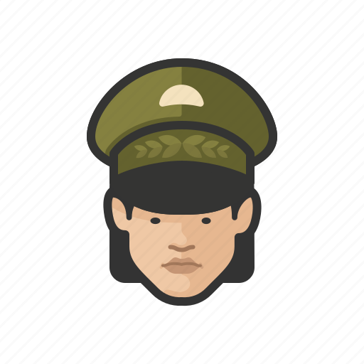 Military, general, asian, female, face, woman icon - Download on Iconfinder