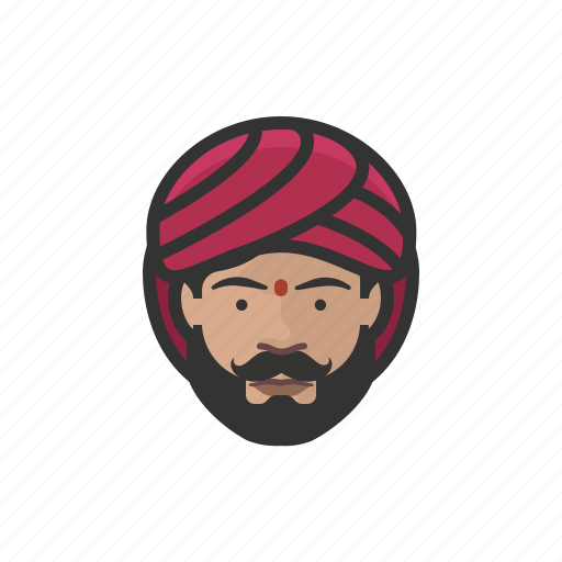 Traditional, indian, male, avatar, face icon - Download on Iconfinder