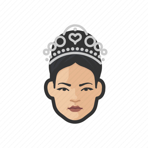 Woman, tiara, princess, pageant, asian, avatar icon - Download on Iconfinder
