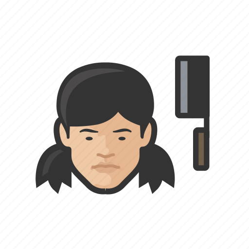 Butcher, asian, female icon - Download on Iconfinder