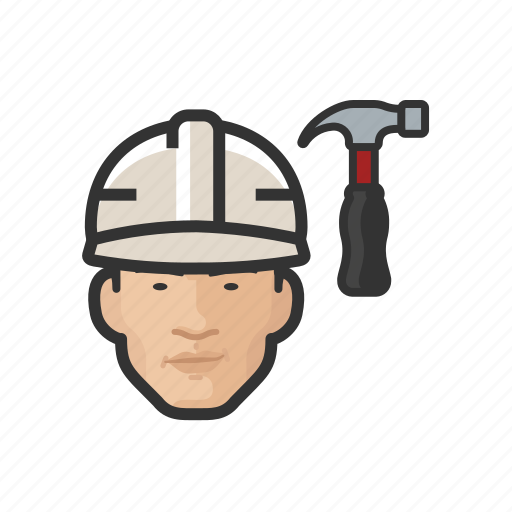 Carpenter, asian, male icon - Download on Iconfinder