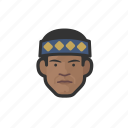 man, tribesman, traditional, headdress, face, avatar