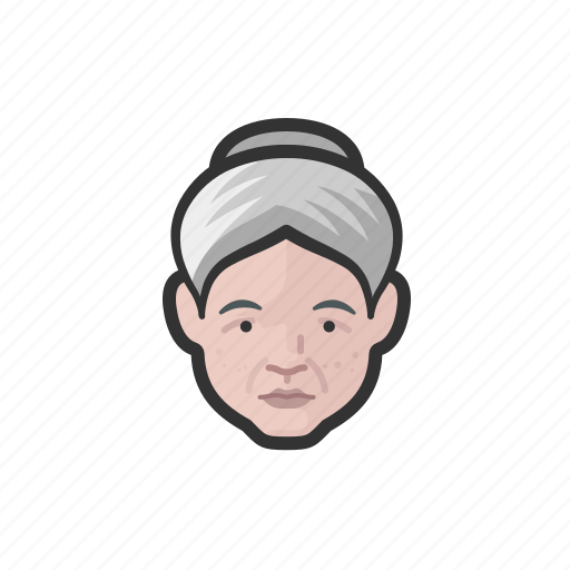 Senior citizen, old woman, woman, avatar icon - Download on Iconfinder