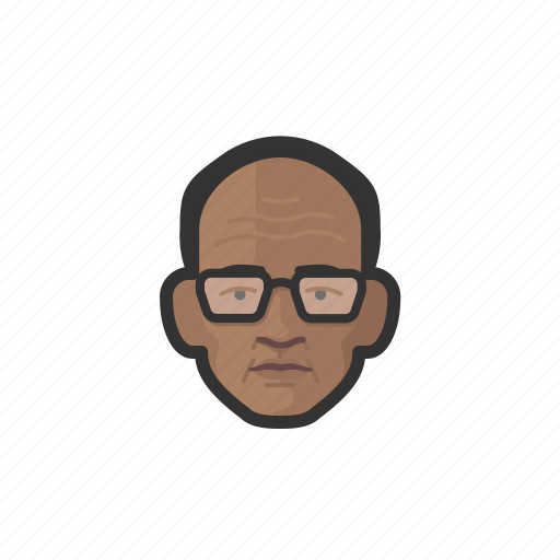 Senior citizen, old man, black man, grandfather, avatar icon - Download on Iconfinder