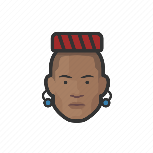 Traditional, attire, african, male, avatar, face icon - Download on Iconfinder