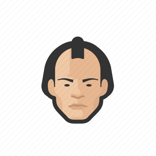 Traditional, attire, japanese, male, avatar, face icon - Download on Iconfinder