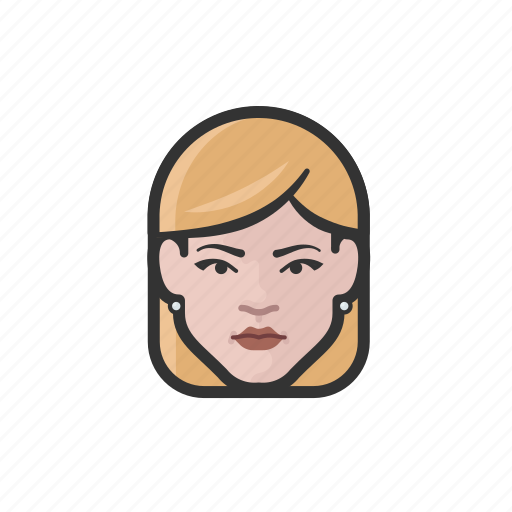 Woman, blond, business, earrings, avatar, face icon - Download on Iconfinder