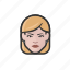 woman, blond, business, earrings, avatar, face 