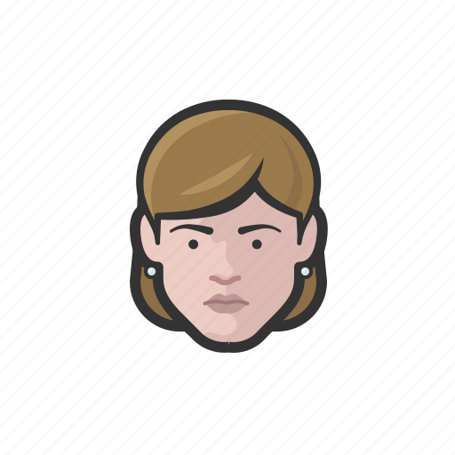 Woman, shorthair, earrings, avatar, face icon - Download on Iconfinder