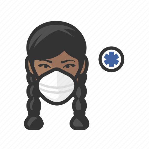 Avatar, ems, black, female, coronavirus icon - Download on Iconfinder