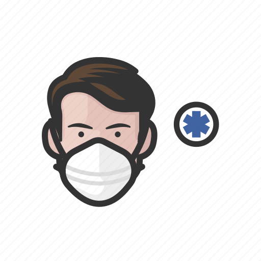 Avatar, ems, white, male, coronavirus icon - Download on Iconfinder