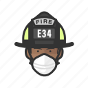 avatar, firefighter, black, male, coronavirus