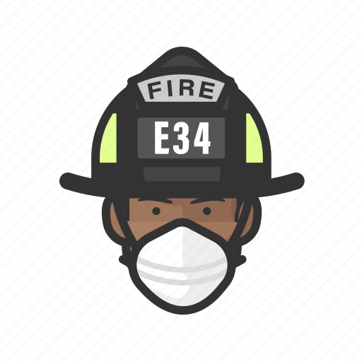 Avatar, firefighter, black, male, coronavirus icon - Download on Iconfinder