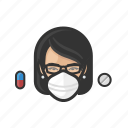 avatar, pharmacist, asian, female, coronavirus 