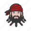 avatar, pirate, beard, man, caucasian 