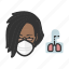 avatar, pulmonologist, african, female, coronavirus 