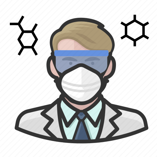 Avatar, virologist, white, male, coronavirus icon - Download on Iconfinder