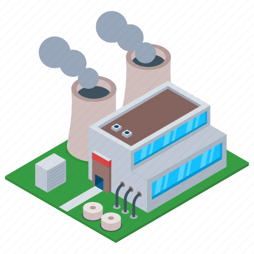 Commercial building, power industry, power mill, power plant, power station icon - Download on Iconfinder