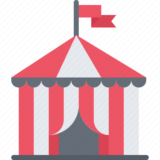 Tent, circus, flag, attraction, amusement, park, fair icon - Download on Iconfinder
