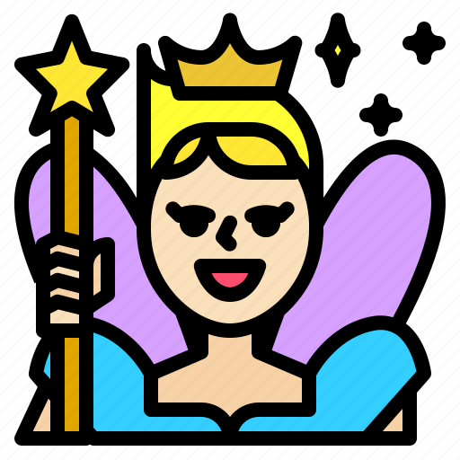 Fairy, godmother, fairytale, fantasy, magic, wand, fairy tale icon - Download on Iconfinder
