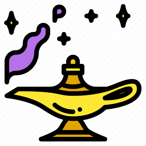 Lamp, fairytale, fantasy, aladdin lamp, magic icon - Download on Iconfinder