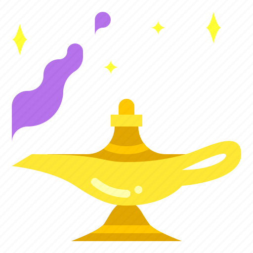 Lamp, fairytale, aladdin lamp, magic, wish icon - Download on Iconfinder
