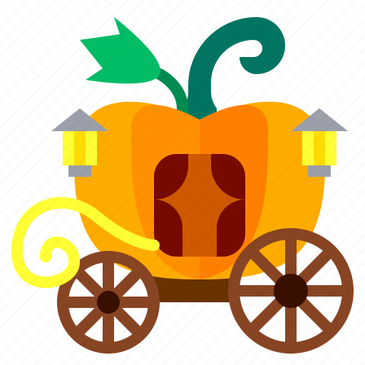 Pumpkin, carriage, fairytale, halloween, vehicle icon - Download on Iconfinder