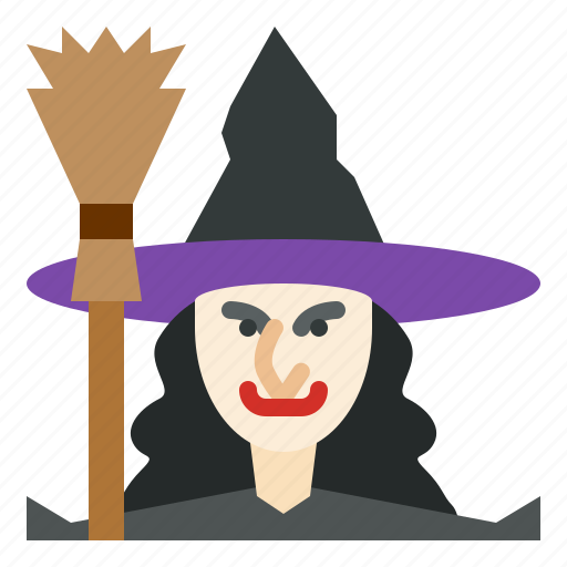 Witch, magic, fairytale, broom, hat icon - Download on Iconfinder