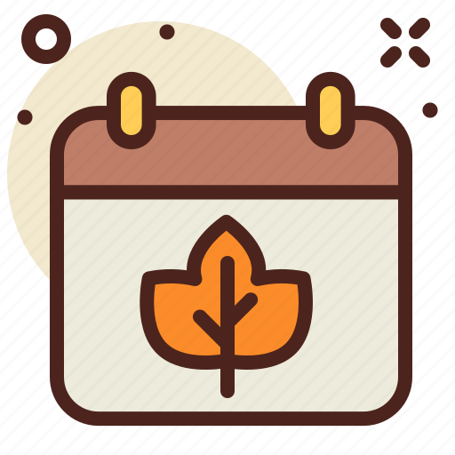 Autumn, calendar, leaf, outdoor, schedule, seasonal, tree icon - Download on Iconfinder