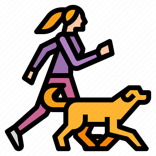 Dog, family, jogging, woman icon - Download on Iconfinder