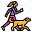 dog, family, jogging, woman 