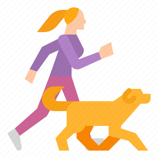 Dog, family, jogging, woman icon - Download on Iconfinder