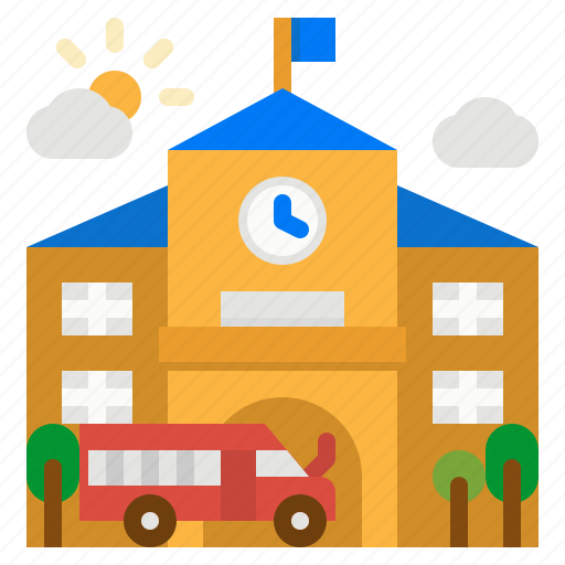 Building, bus, education, school, university icon - Download on Iconfinder