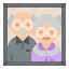 family, frame, grandparents, picture 
