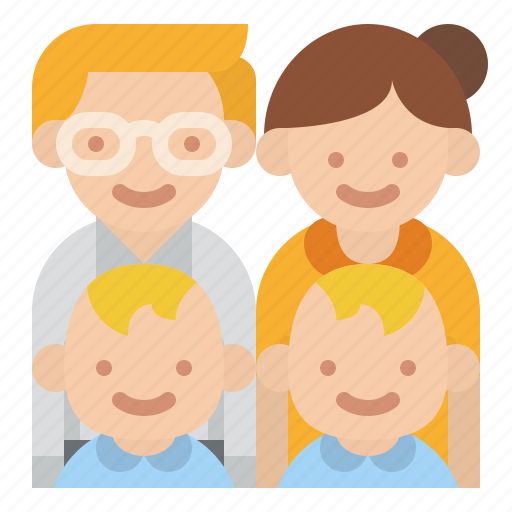 Babys, family, father, mother, twins icon - Download on Iconfinder