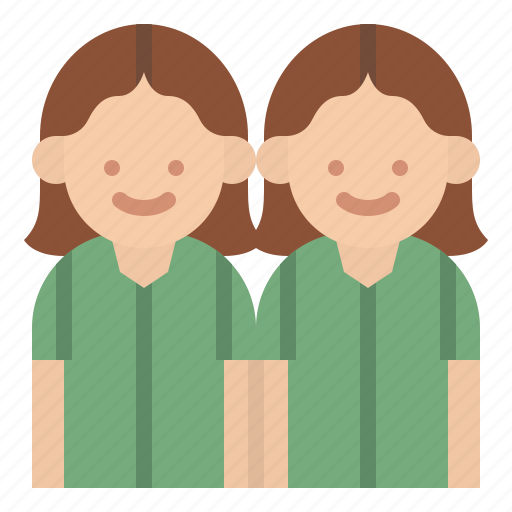 Girl, kids, sibling, twins icon - Download on Iconfinder