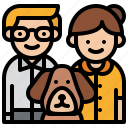 dog, family, father, mother