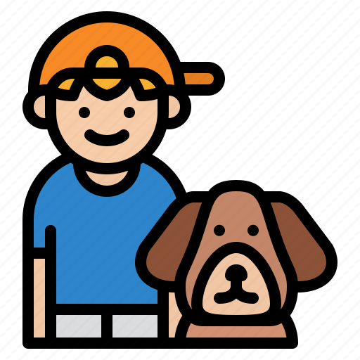 Boy, dog, friend, kid icon - Download on Iconfinder