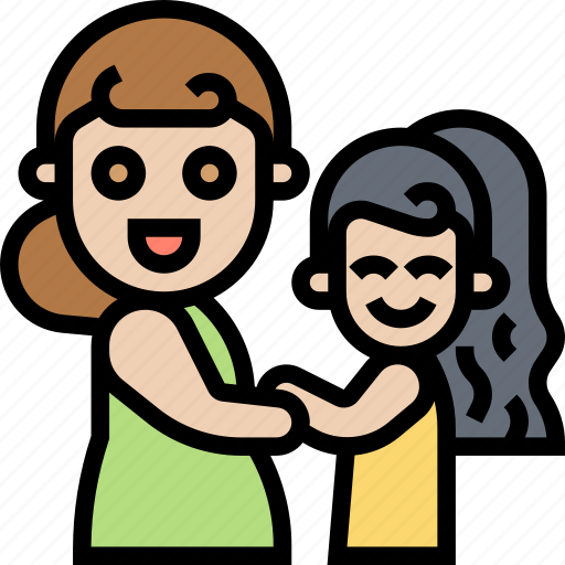 Daughter, mother, child, parent, care icon - Download on Iconfinder