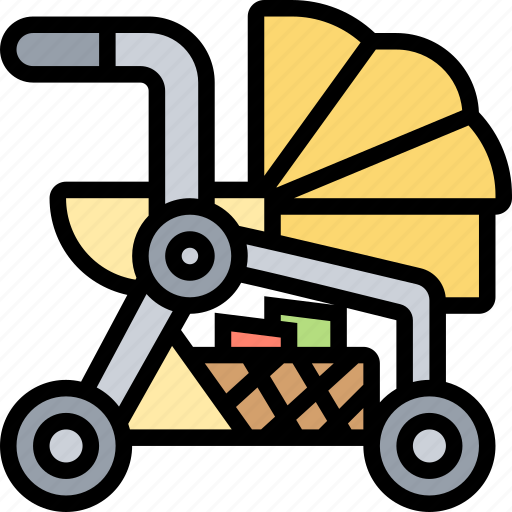Stroller, baby, carriage, pram, cart icon - Download on Iconfinder