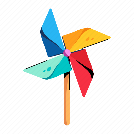 Pinwheel toy, paper windmill, paper origami, fan origami, paper pinwheel icon - Download on Iconfinder