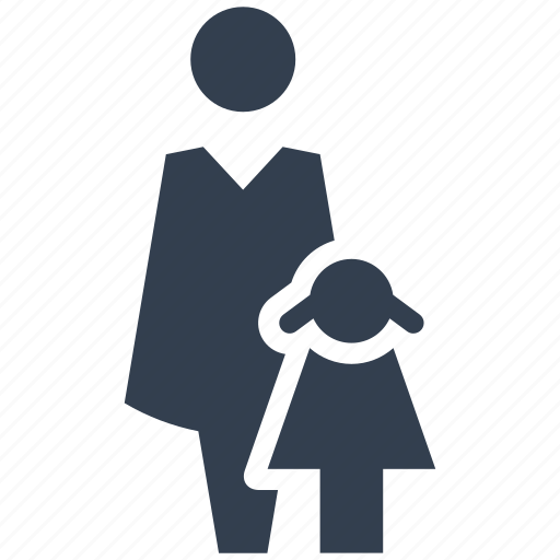 Child, daughter, family, female, girl, mother, woman icon - Download on Iconfinder