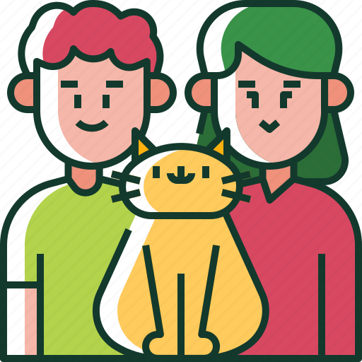 Love, family, cat, pet, parents, happy, couple icon - Download on Iconfinder