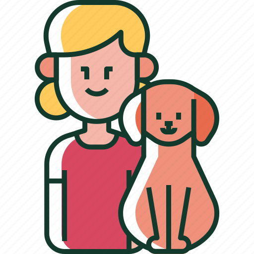 Love, family, pet, girl, child, dog, kid icon - Download on Iconfinder