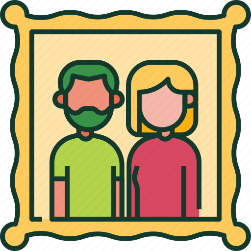 Family photo, family, parent, photo, house, couple, frame icon - Download on Iconfinder